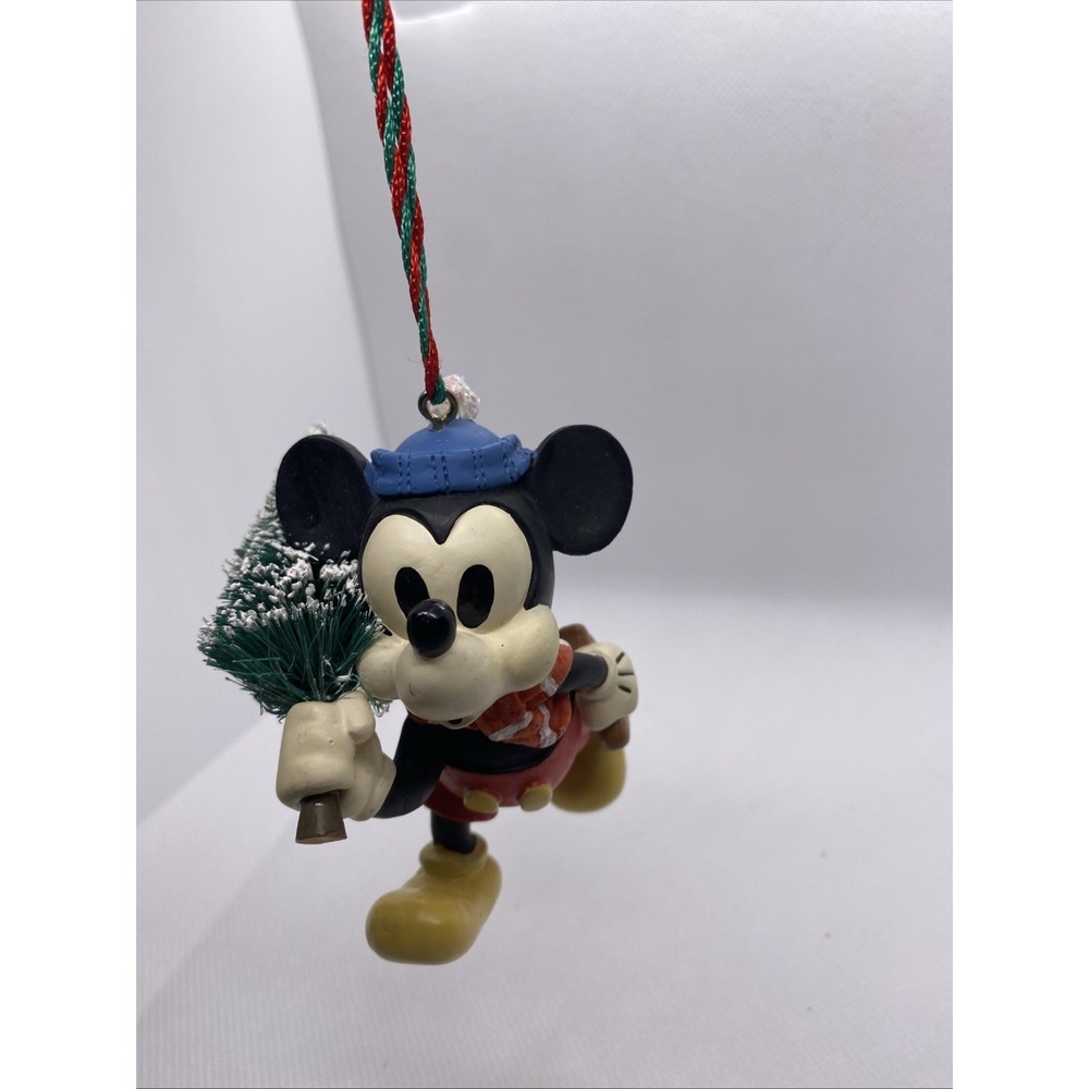 Disney 1995 Christmas at Our House Mickey Mouse With Tree Ornament